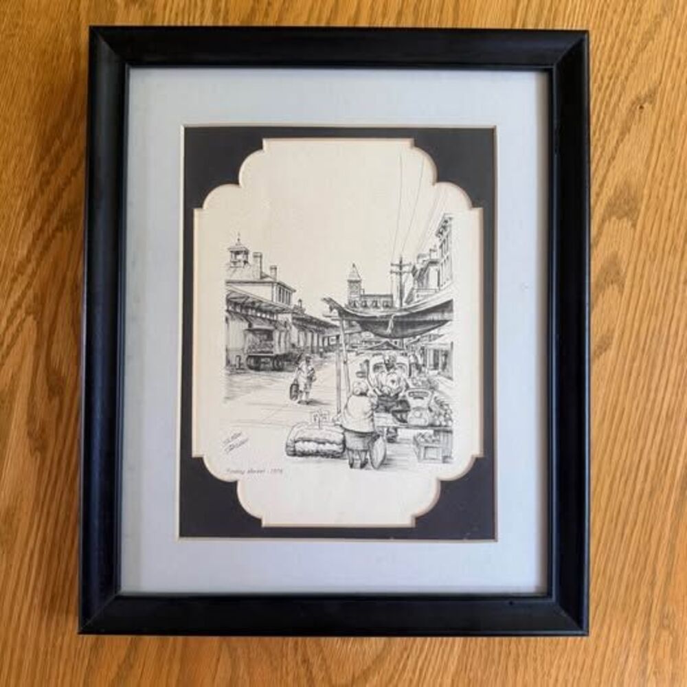 Findlay Market 1978 Signed Print by S.E. Miller